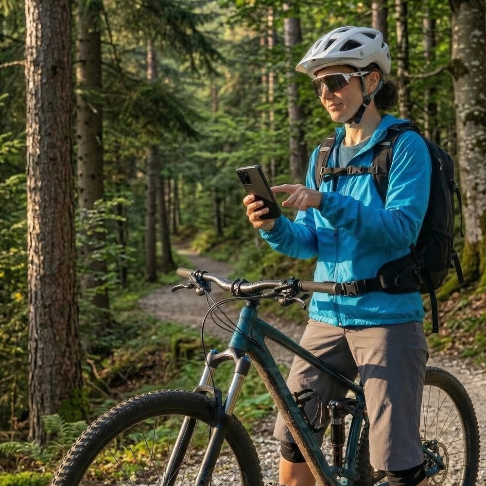 Safe mountain biking - created with Gemini